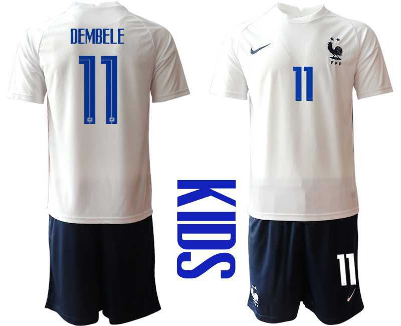 2021 France away Youth #11 soccer jerseys